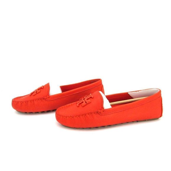 Tory Burch Lowell 2 Driver Loafers in Spicy Orange SZ 6.5 - Picture 4 of 8